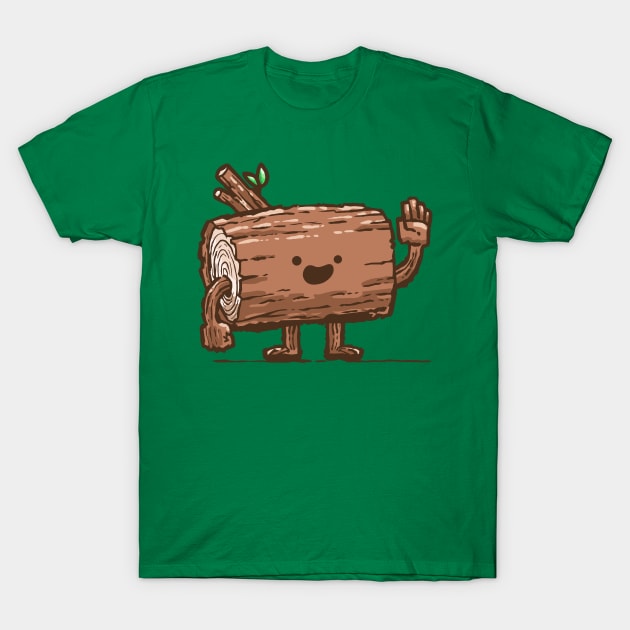 The Friendly Log T-Shirt by DangerHuskie